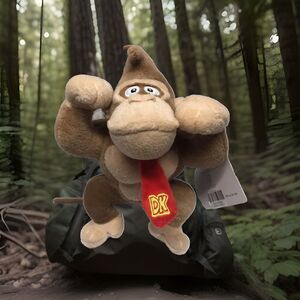 Donkey Kong Plush Toy 8" Nintendo DK Tie Stuffed Animal Figure Collectible Tags